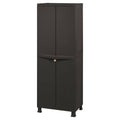 Brown Resin Plastic Rattan Storage Cabinet H633125