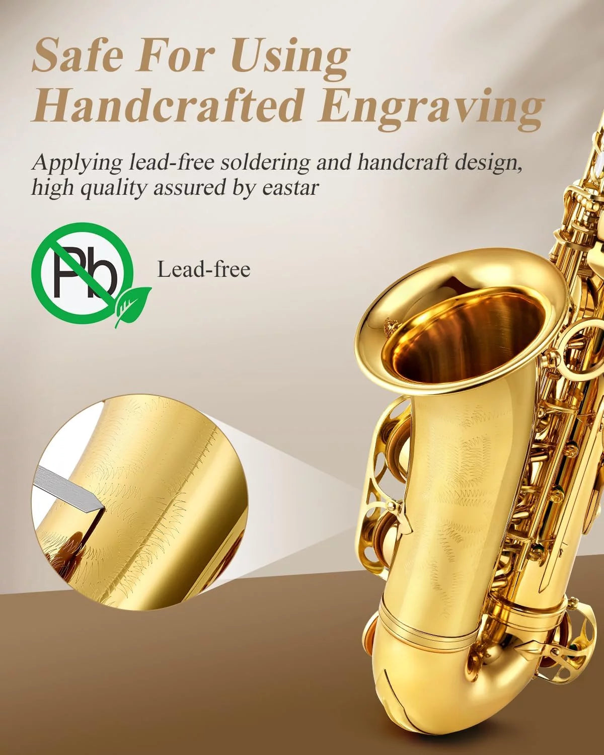 Gold Lacquer Alto Saxophone with Stand X450