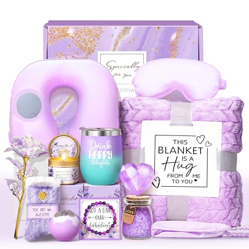 Ocean Relaxing Spa Gift Basket Care Package with Blanket Q387334