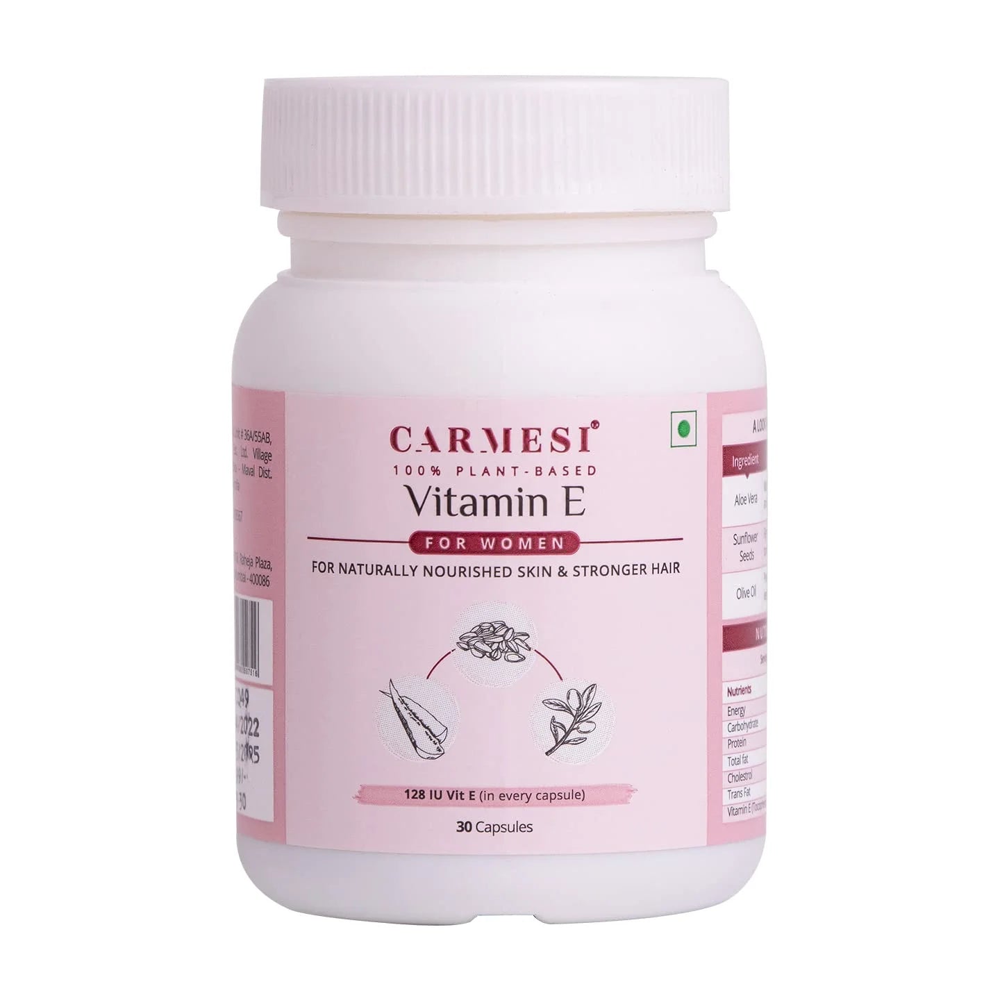 100% Plant-Based Vitamin E Capsules 30 Capsules F415
