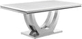 White Faux Marble Top Dining Table M4696