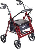 Burgundy Transport Wheelchair Rollator Walker, Pack of 3 D5331