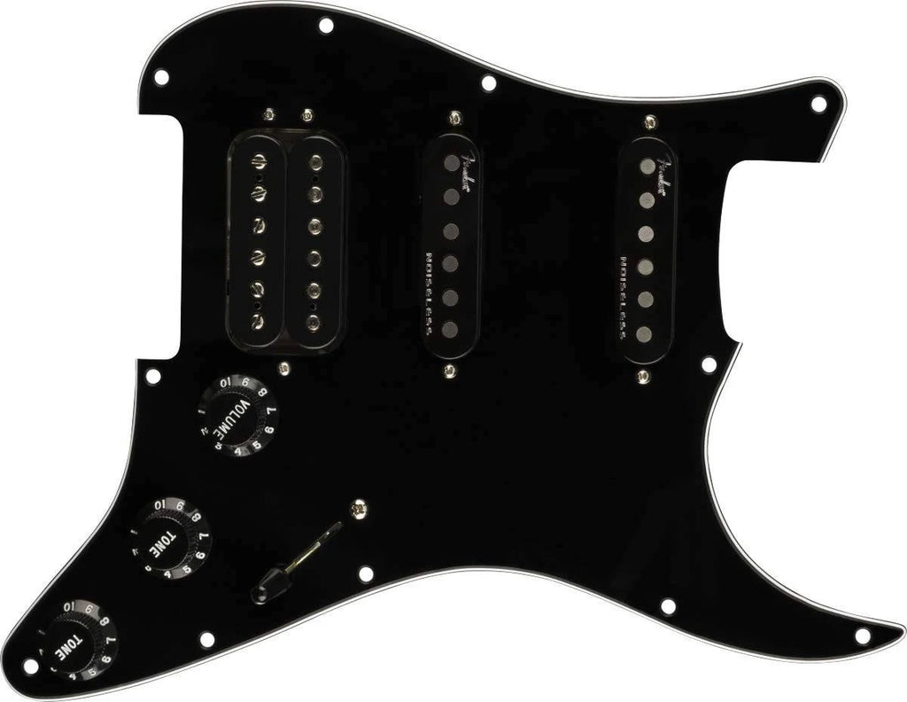 Black 3-Ply Pre-Wired Stratocaster Pickguard Q415