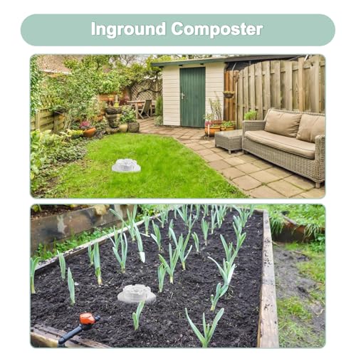 White 2 Gallons In-Ground Worm Compost Bin L989881