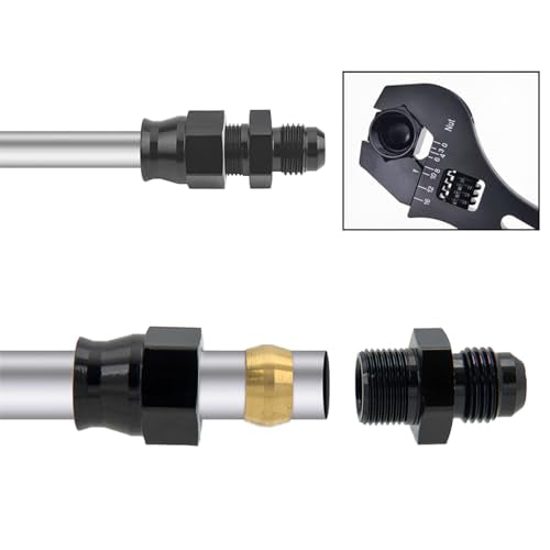 Aluminum Alloy Black Anodized 3/8" Straight Compression Fitting Adapter V842