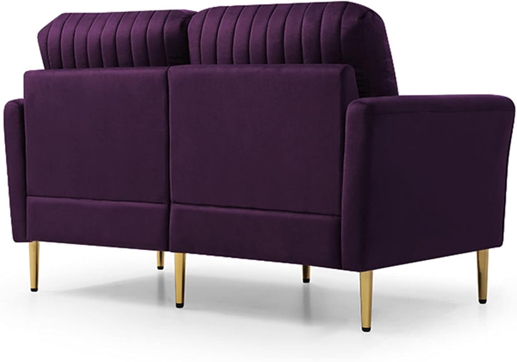 Purple Velvet Sofa and Loveseat Set Y4568
