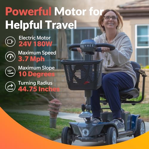 180W Electric Mobility Scooter with Height-Adjustable Seat G71030
