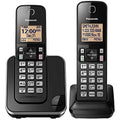 2 Handset Cordless Phone System with Amber Backlit Display (Black) O18491