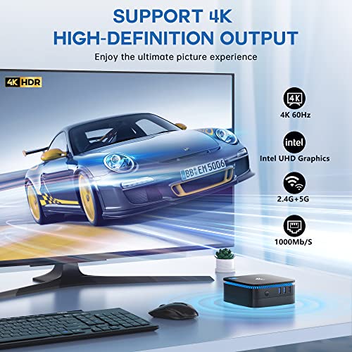 Mini PC, Intel N95 8GB RAM 256GB SSD, 4K HDMI D42891