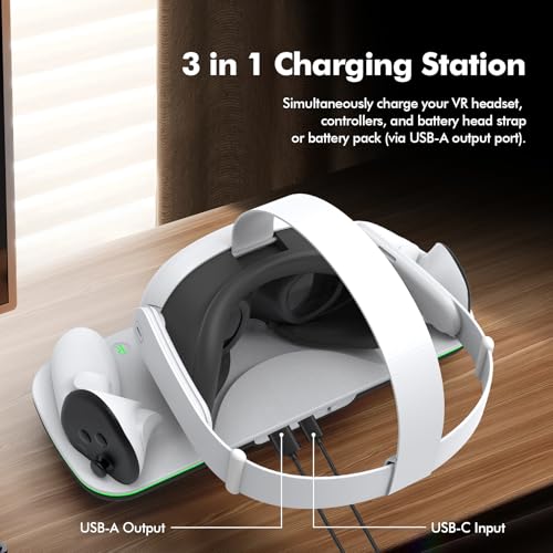 Charging Dock with Closable LED Indicator, Magnetic Charging, 2 Rechargeable 1850mA Batteries M391