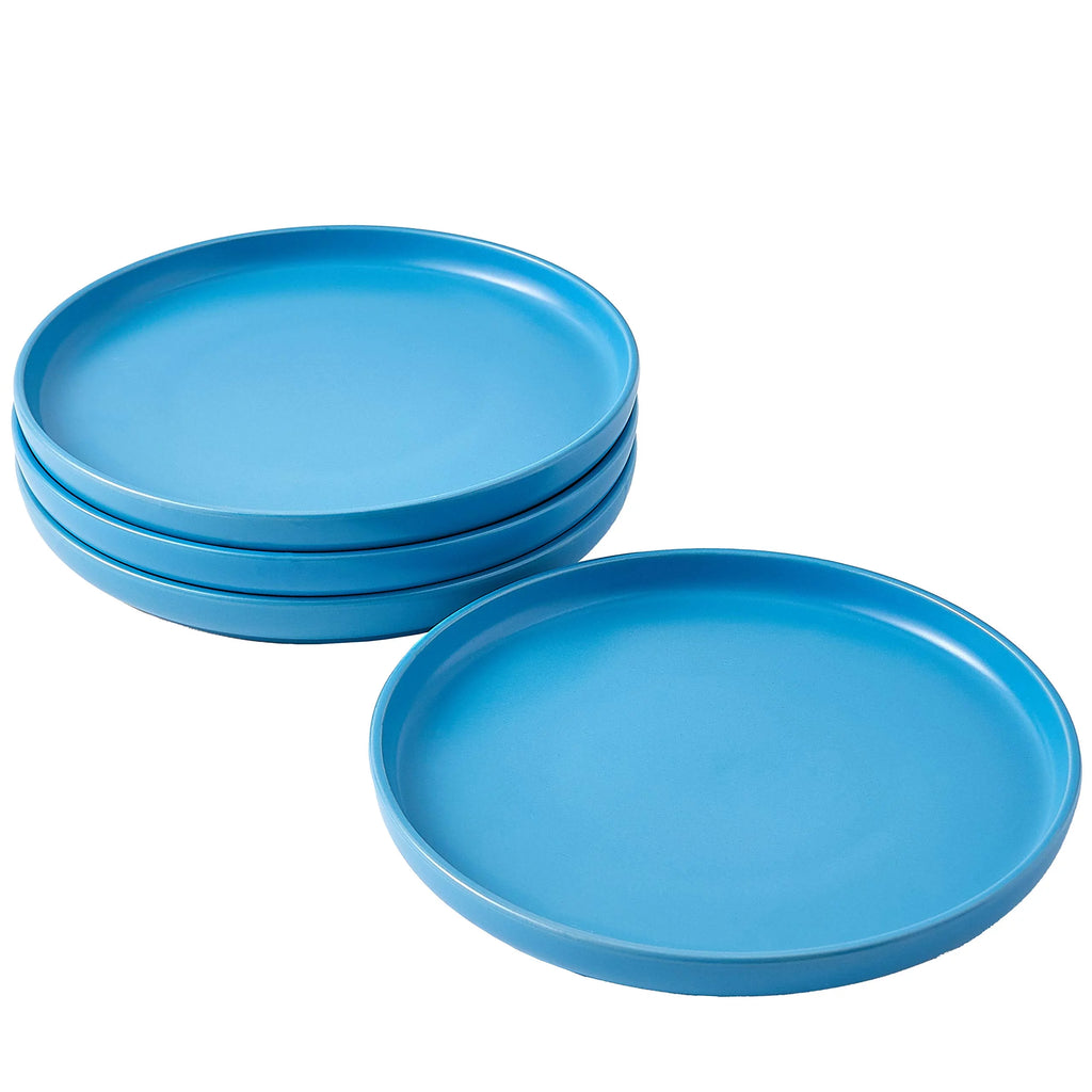 Set of 4 8" Round Ceramic Dinner Plates E76872