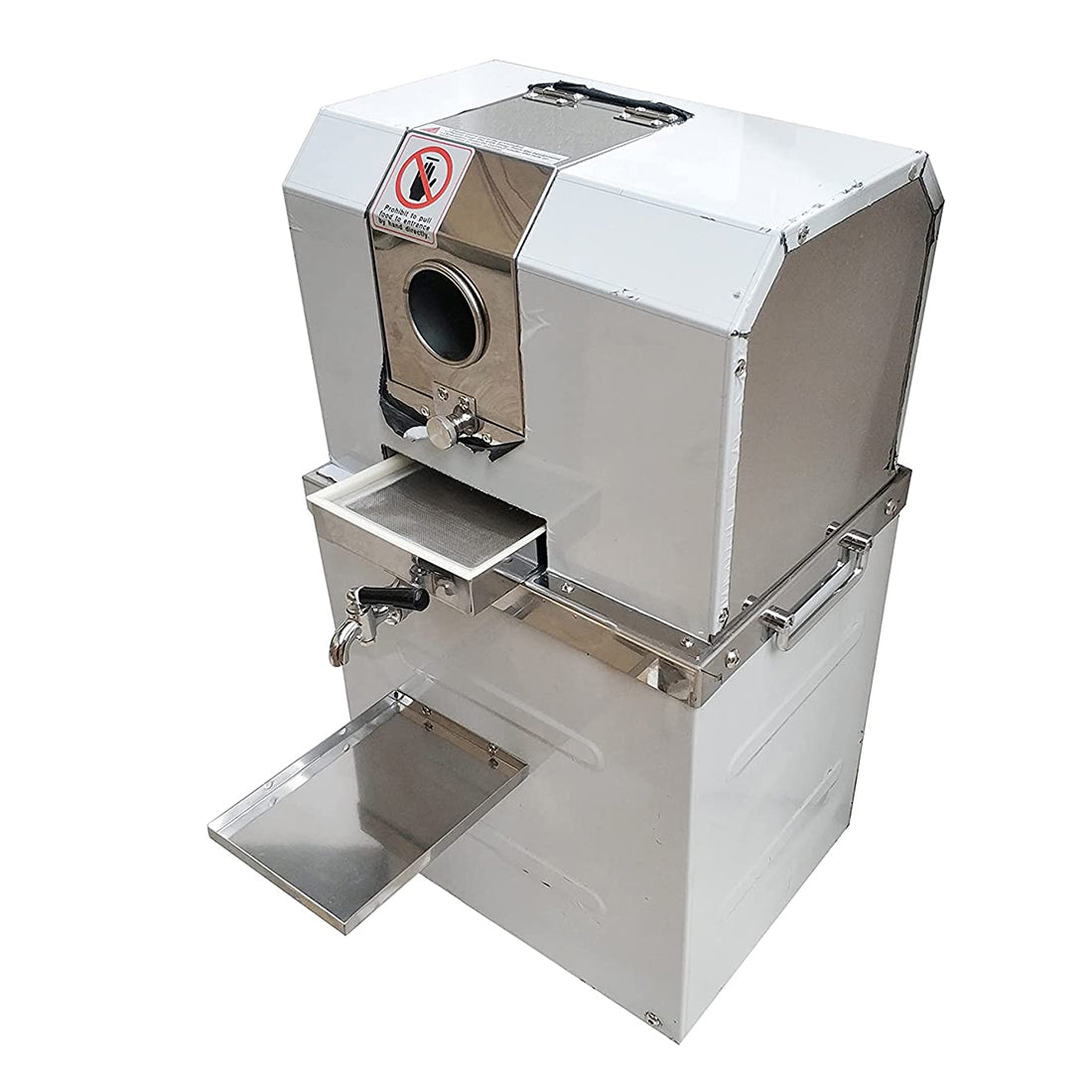 Vertical Electric Sugarcane Juicer Juice Press Machine 4 Rollers Stainless Steel Silver E827