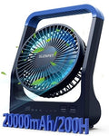 20000mAh Rechargeable Clip on Fan with Light & Hook I94501