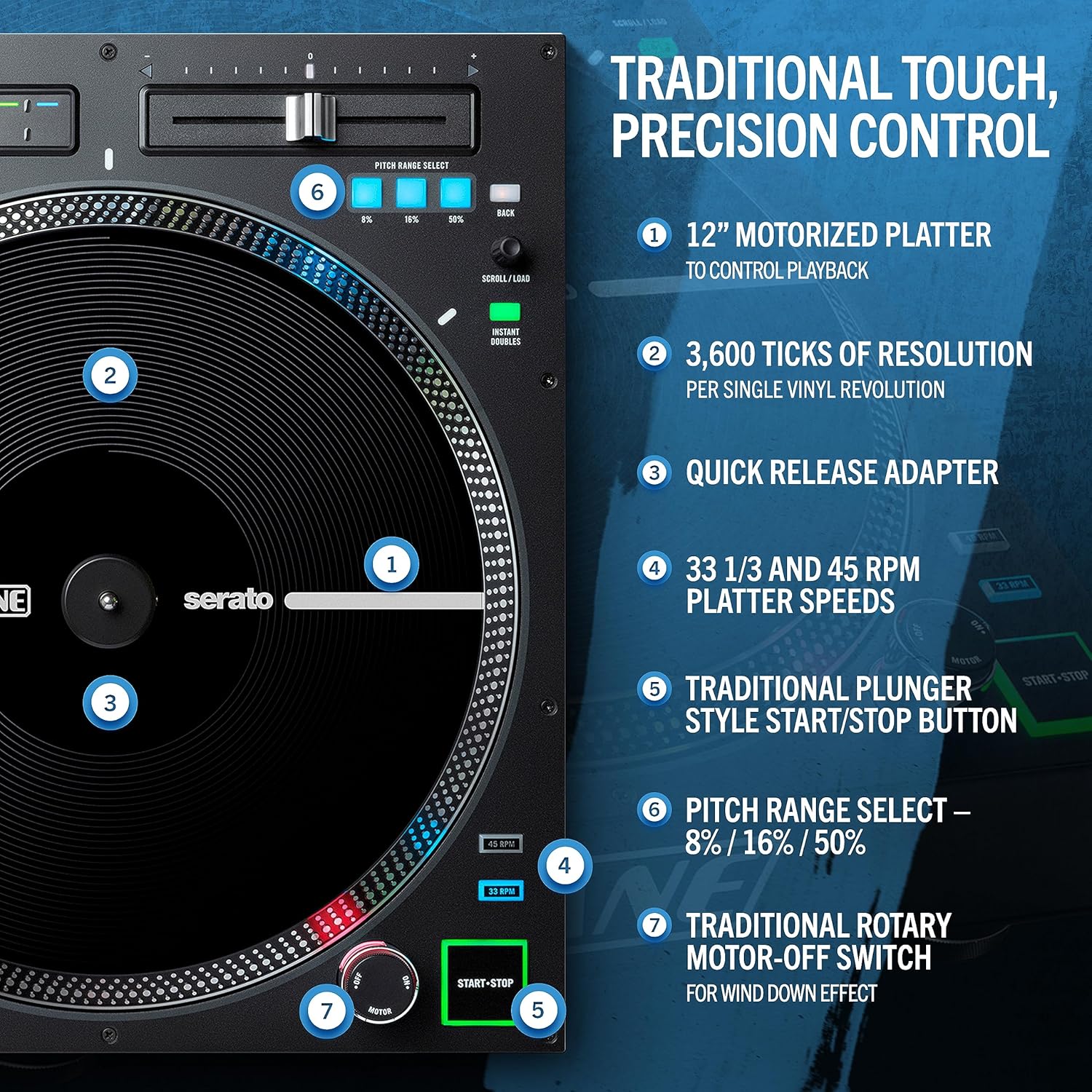 Serato Mixer Bundle with Motorized Turntables V963
