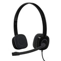 Wired Stereo Headset with Noise-Cancelling Microphone, 3.5 mm Audio Jack, Black V906995