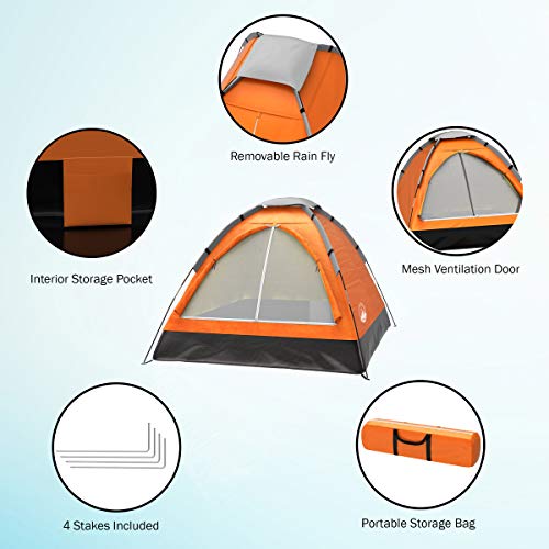 2-Person Camping Tent with Rain Fly and Carrying Bag M566265