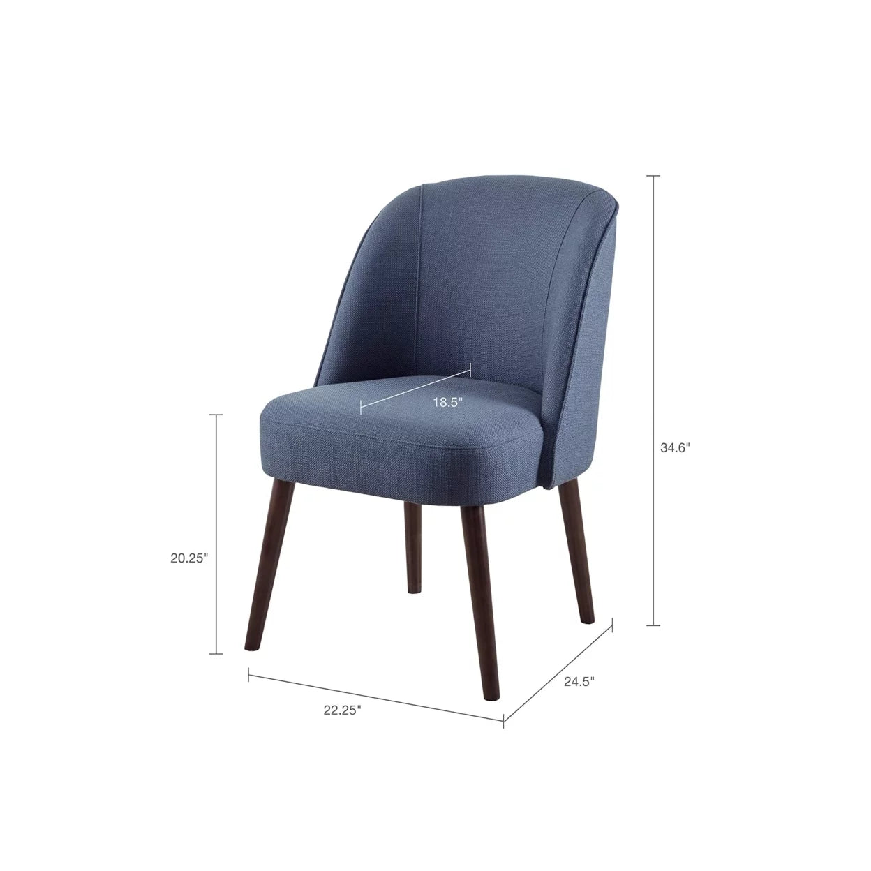 Blue Rounded Back Dining Chair O4078