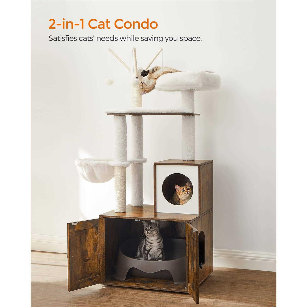 Cat Tree with Litter Box Enclosure P5804