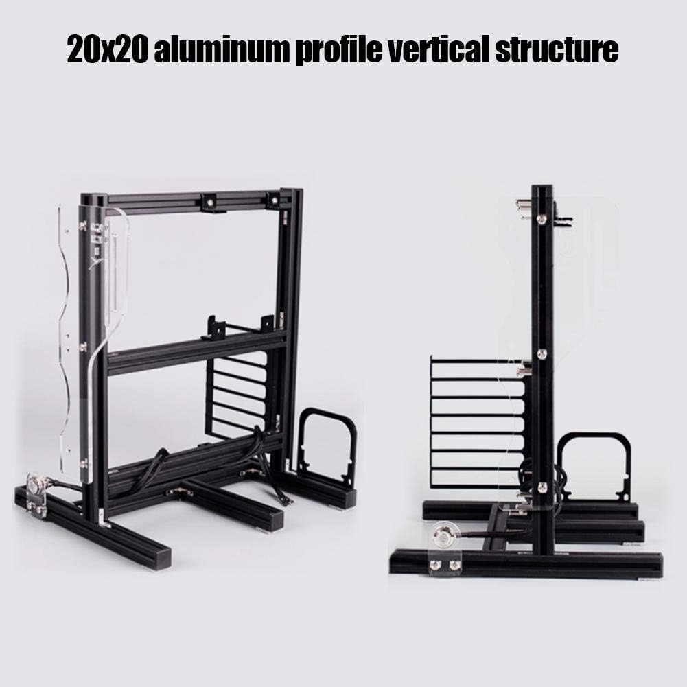 Black Aluminum Open Air Frame Motherboard Chassis Q156237