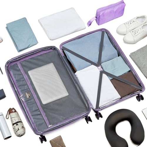 3 Piece PP Hardshell Expandable Luggage Set with Spinner Wheels U451
