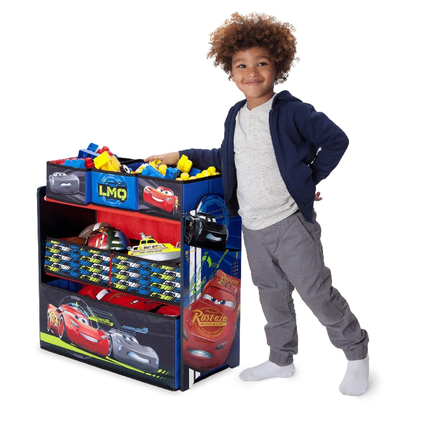 Toy Organizer and Kids Table and Chair Set With Storage (2 Chairs Included) N499