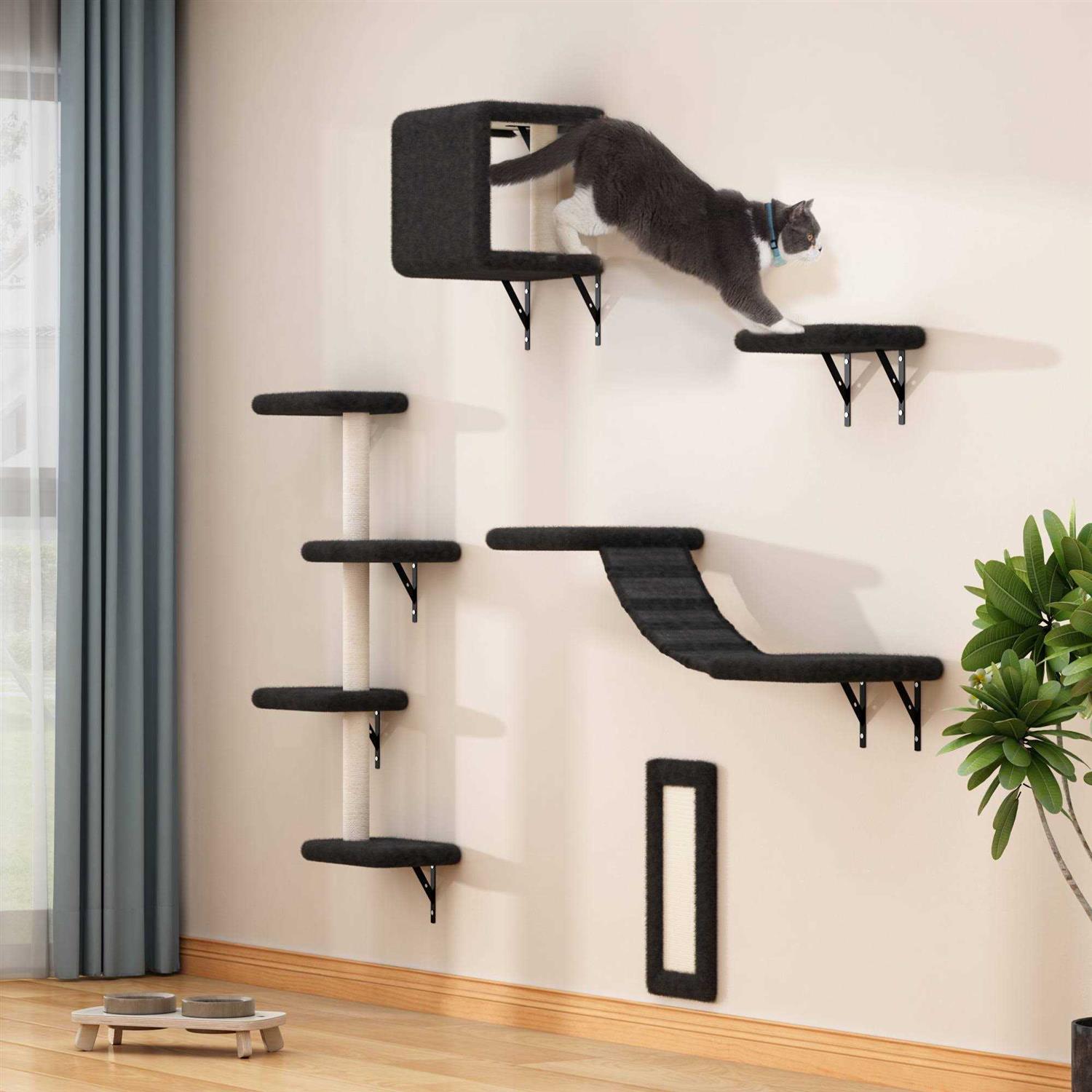 Wall Mounted Shelves Set Cat Tree U33347