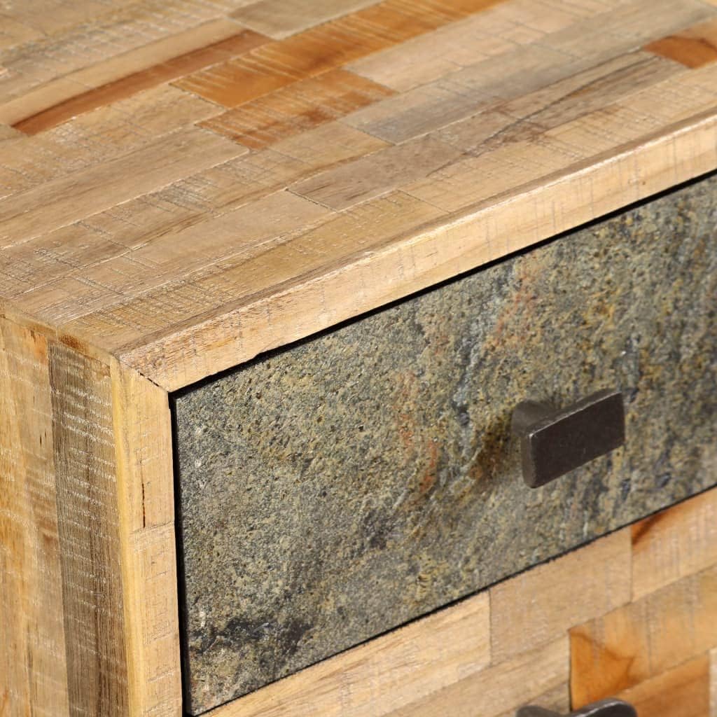 Solid Reclaimed Teak Desk with 4 Drawers 43.3"x19.6"x29.9" K831