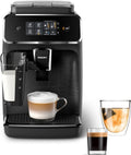 Black Fully Automatic Espresso Machine with LatteGo Milk Frother and Ceramic Grinder Y85841
