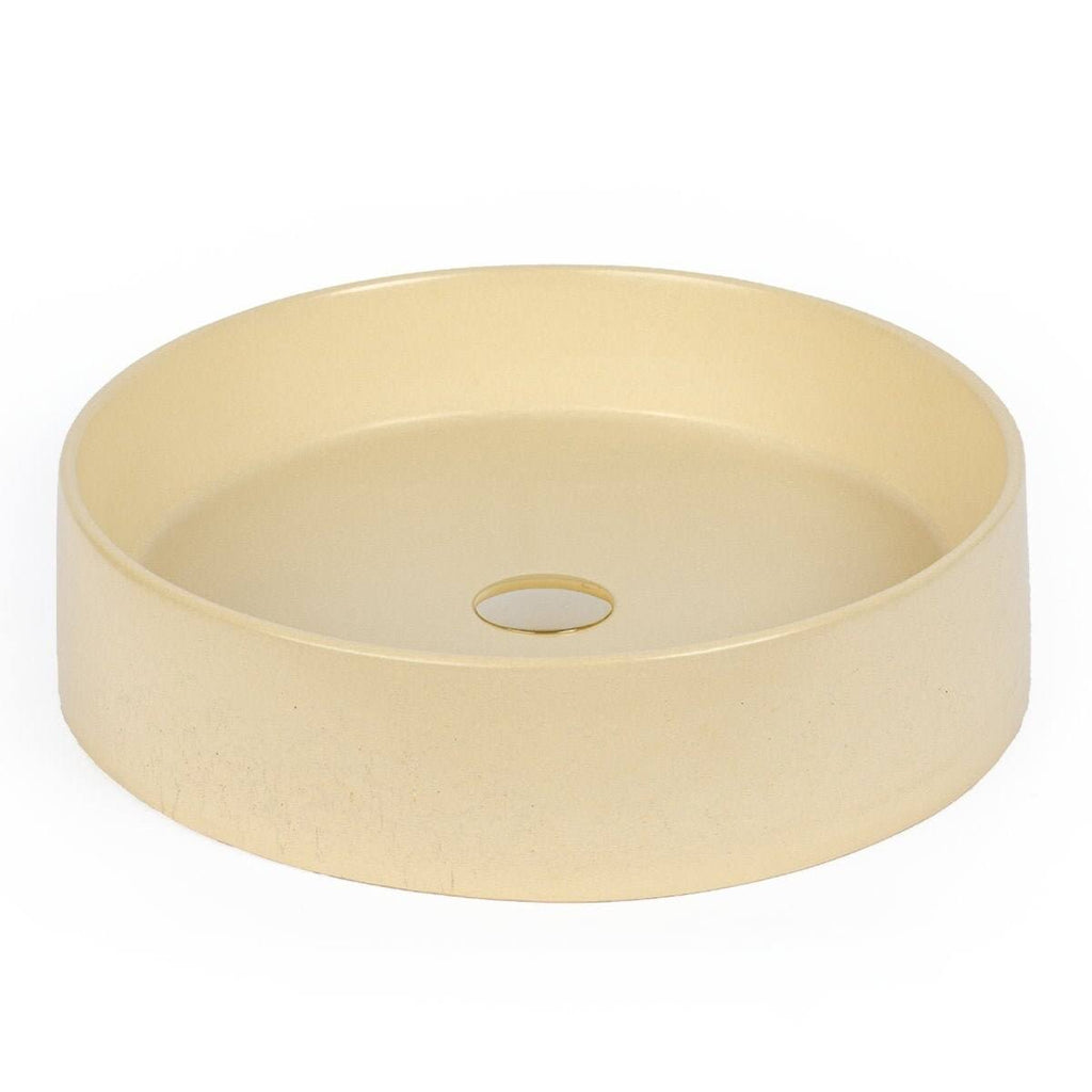 Yellow Concrete Vessel Sink U119157