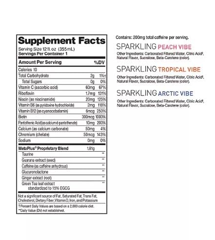 12 Pack 12 fl oz Sparkling Energy Drink O680739