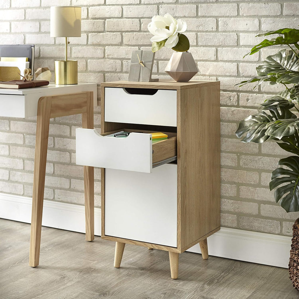 Natural White 2 Drawer Filing Cabinet P97557