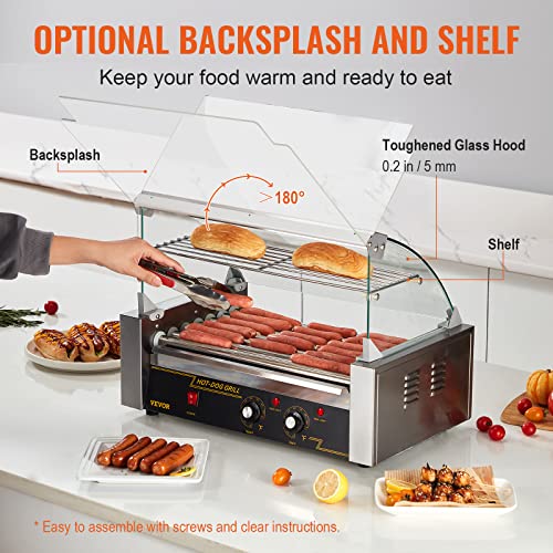 12 Hot Dog Capacity 5 Rollers Stainless Steel Hot Dog Roller M439