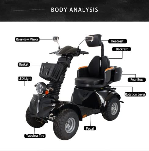 3-Speed Electric Mobility Scooter with 1000w B4344