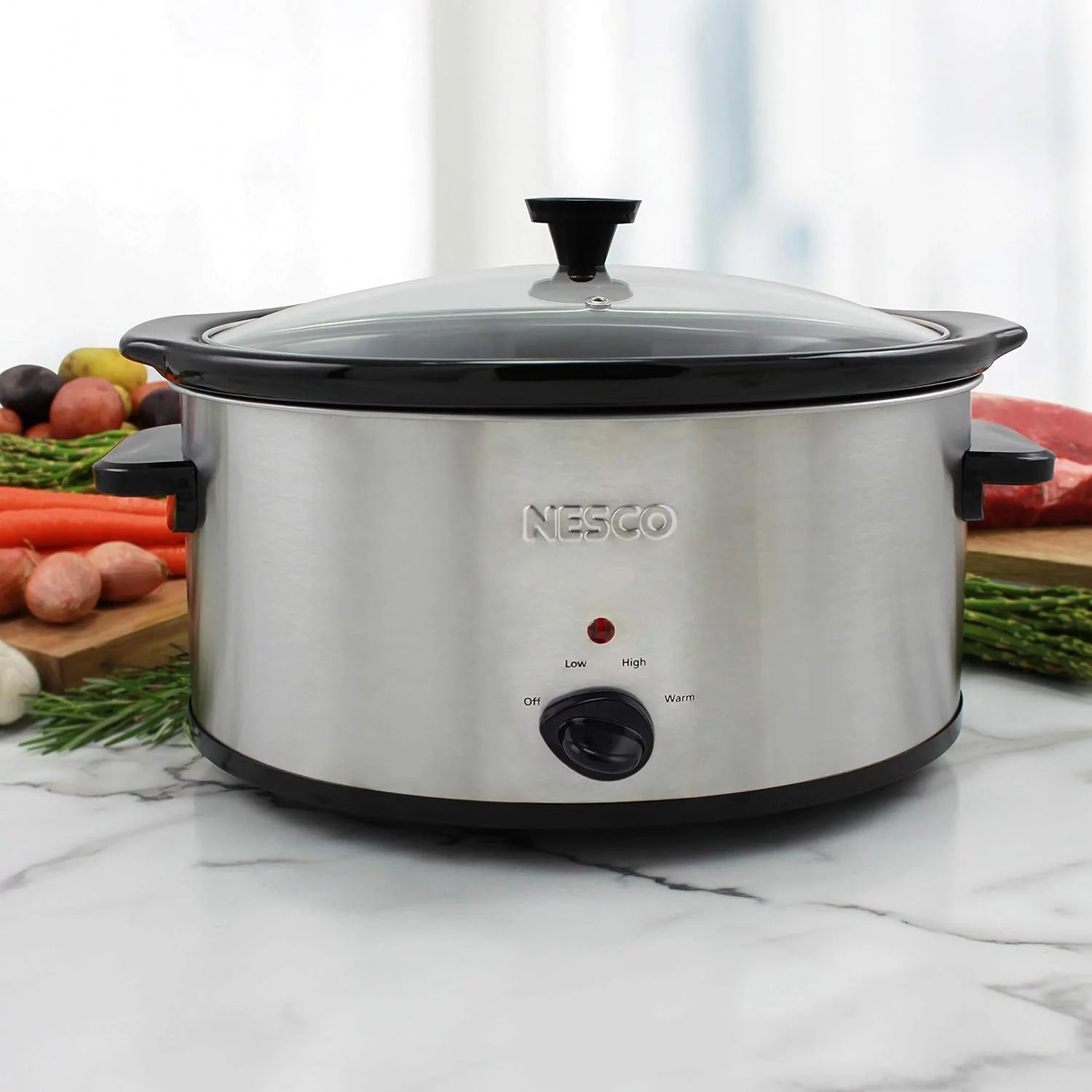 6 Quart Silver Slow Cooker Z34021