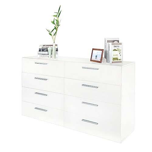 White 6-Drawer Double Dresser T3632