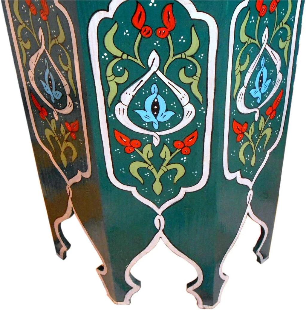 Moroccan Wood Side End Table C46371