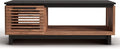 Modern Coffee Table, 47 inches, Poplar Solid Wood, Bourbon and Black Finish S587944
