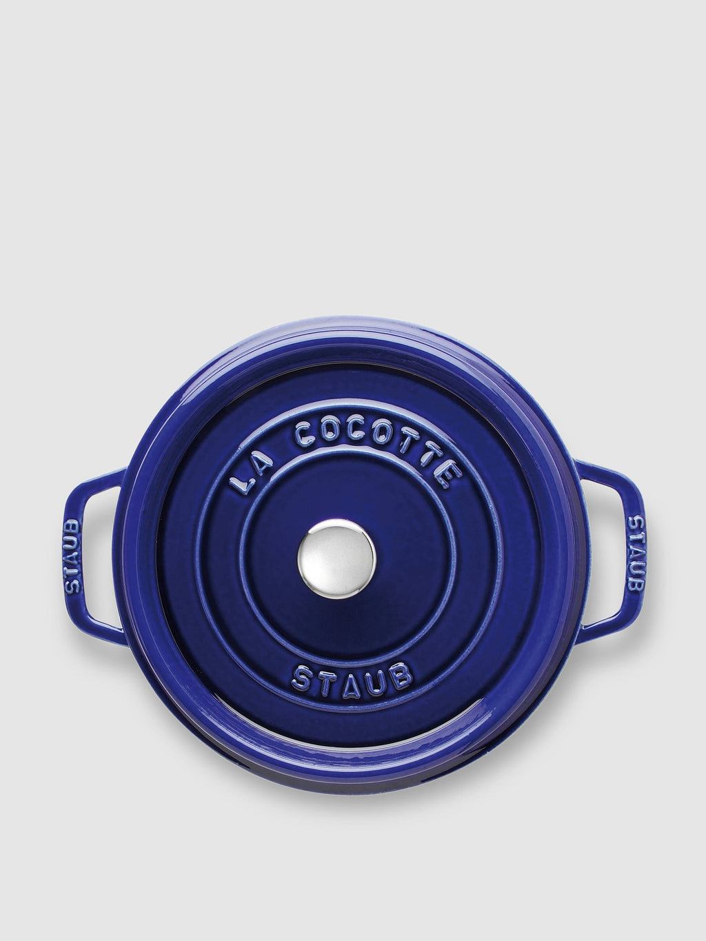 Dark Blue Cast Iron 4-Quart Round Cocotte T45011