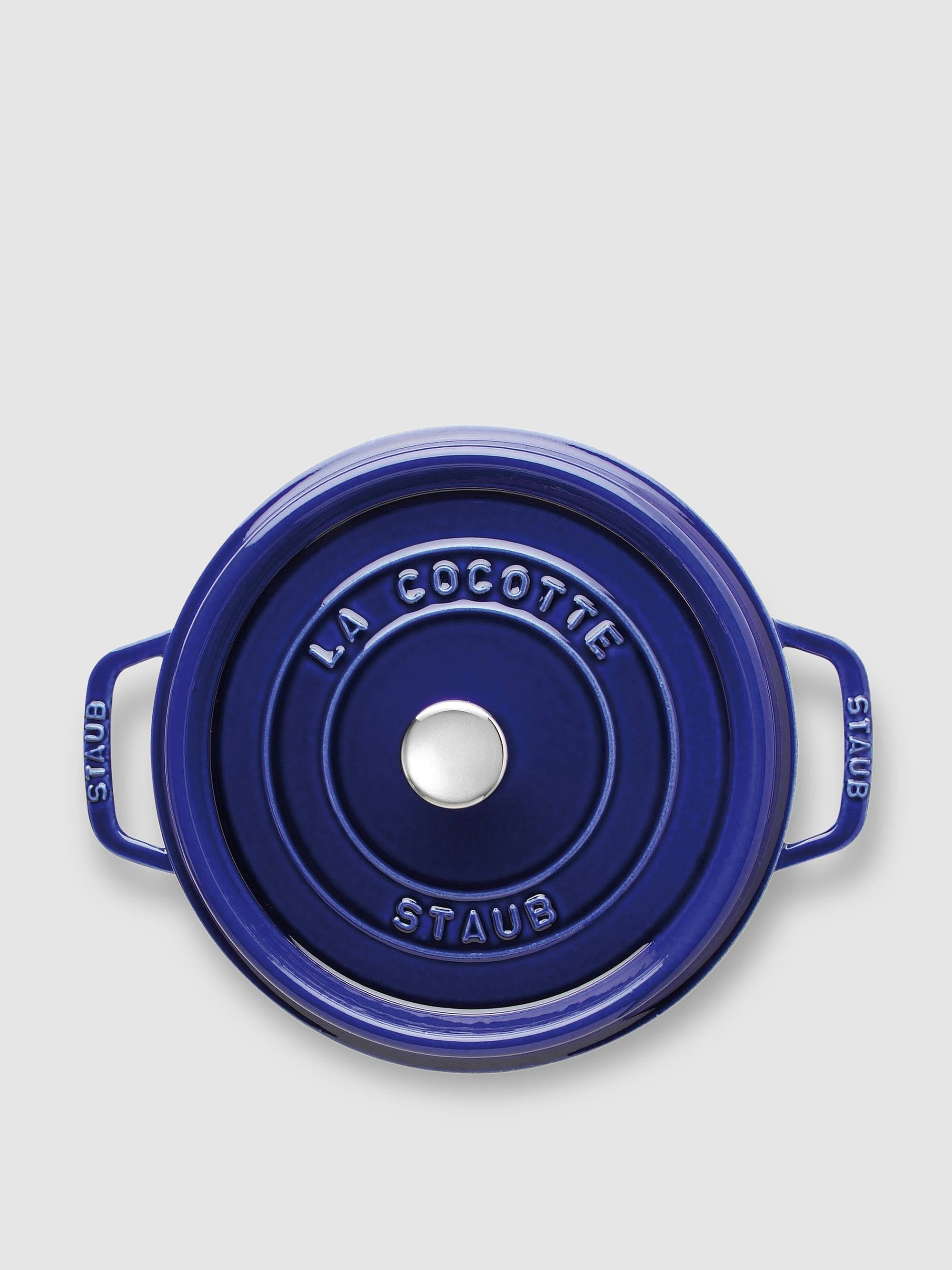 Dark Blue Cast Iron 4-Quart Round Cocotte T45011