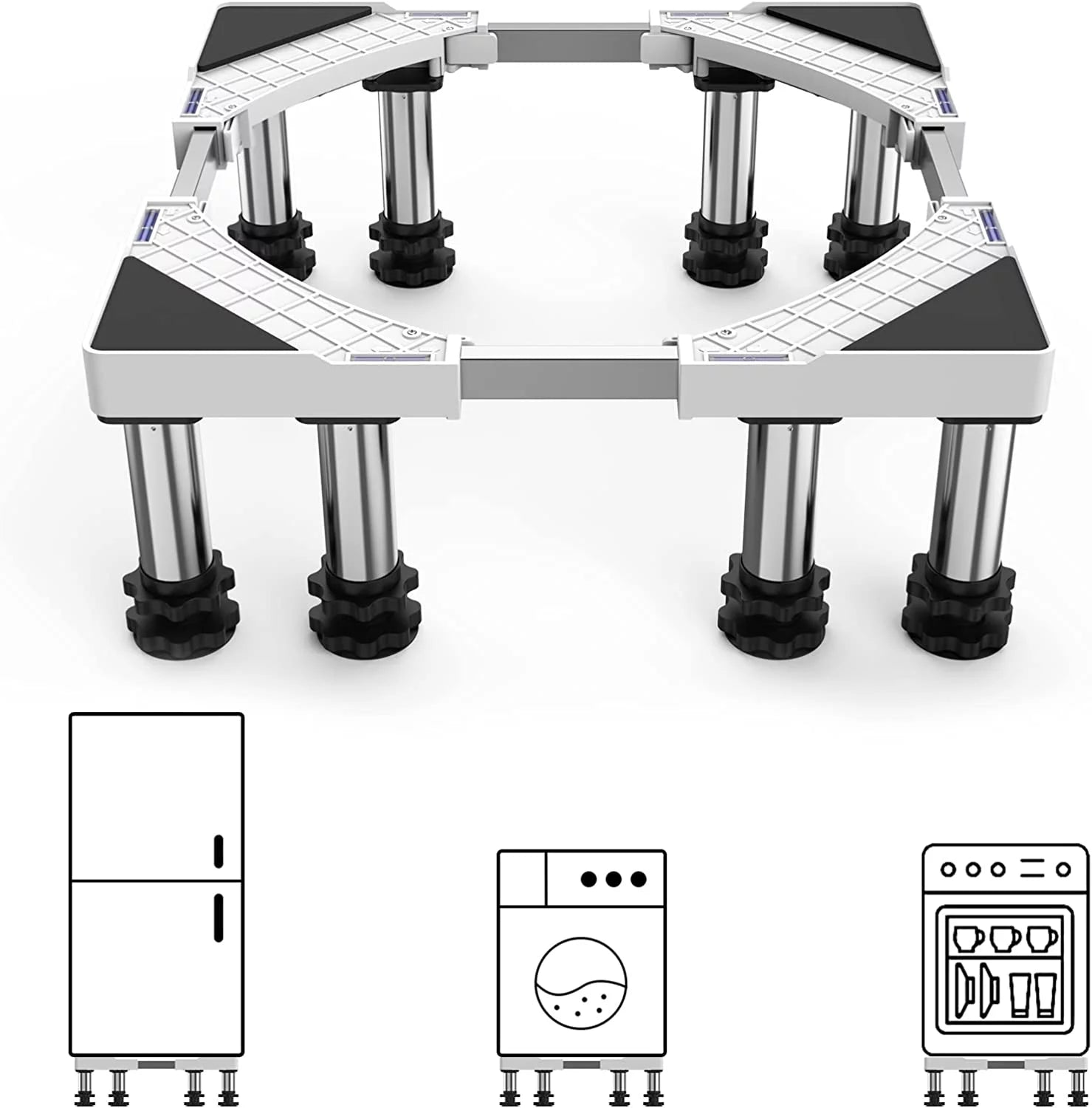 Mini Fridge Stand with 8 Adjustable Feet Z880539