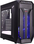 ATX Mid Tower Computer Case with Blue LED and 3 Case Fans O386