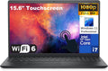 15.6" Touchscreen FHD Laptop Computer, 13th Gen Intel 10-Core i7-1355U, 16GB DDR4 RAM, 1TB PCIe SSD, Carbon Black, Windows 11 Home T2139