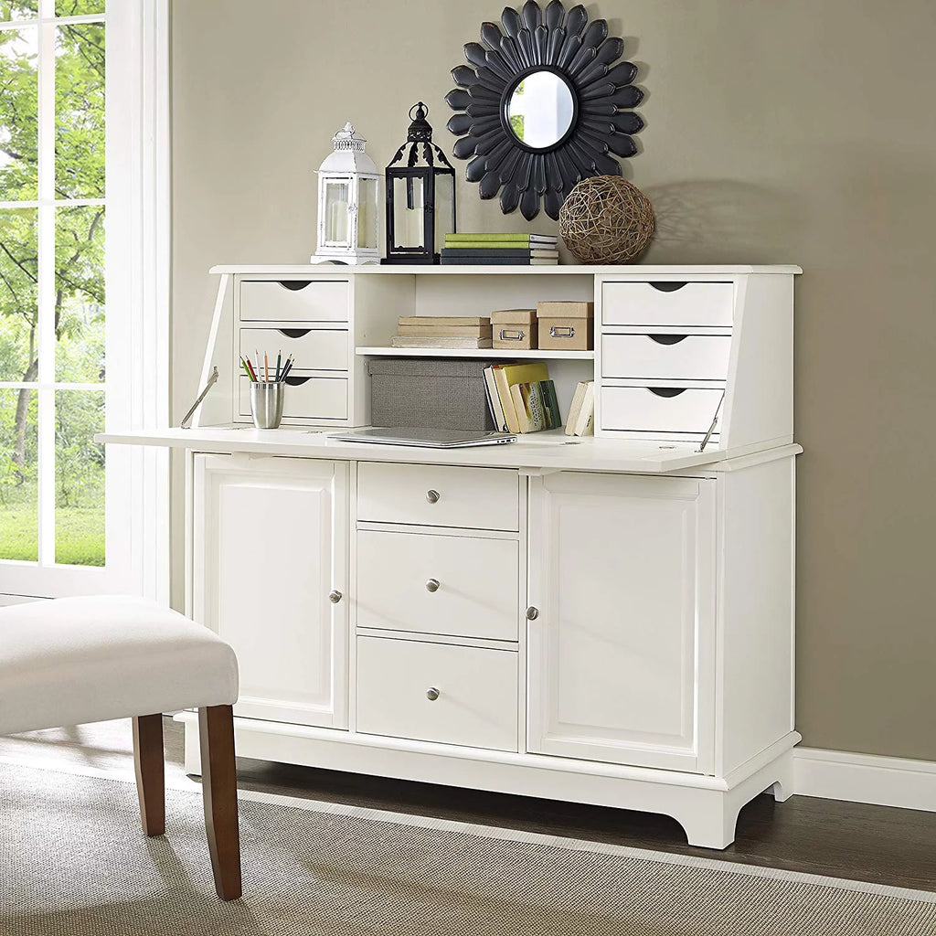 White Secretary Desk D844