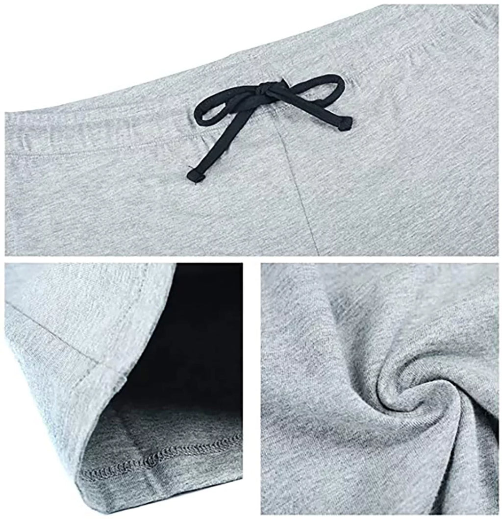 2 Pack Pajama Pants, Soft Lightweight Sleep Pj Bottoms, Black/Light Grey Mel, L K40100