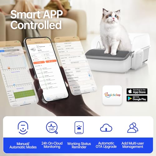 Self-Cleaning Automatic Cat Litter Box with Smart App Control V747104