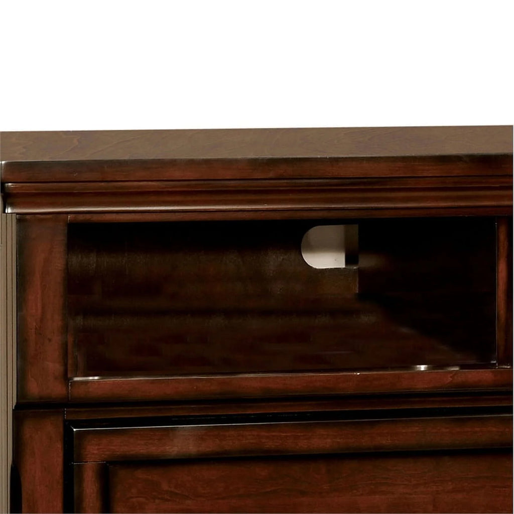 Dark Cherry 2-Drawer Wood Media Chest I21806