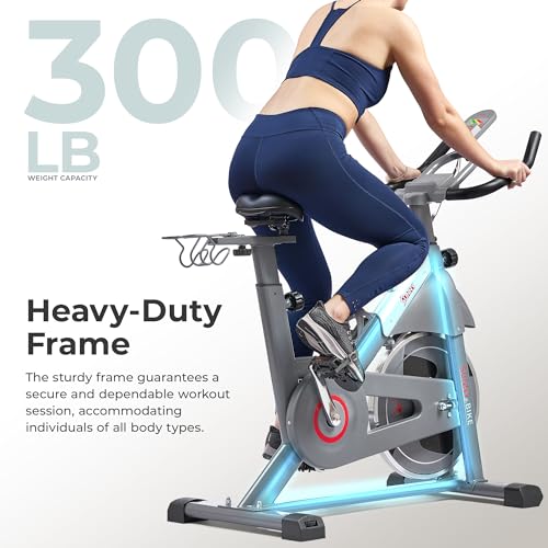Indoor Cycling Exercise Bike with Adjustable Cushion Seat & Multi-Grip Handlebar S455811