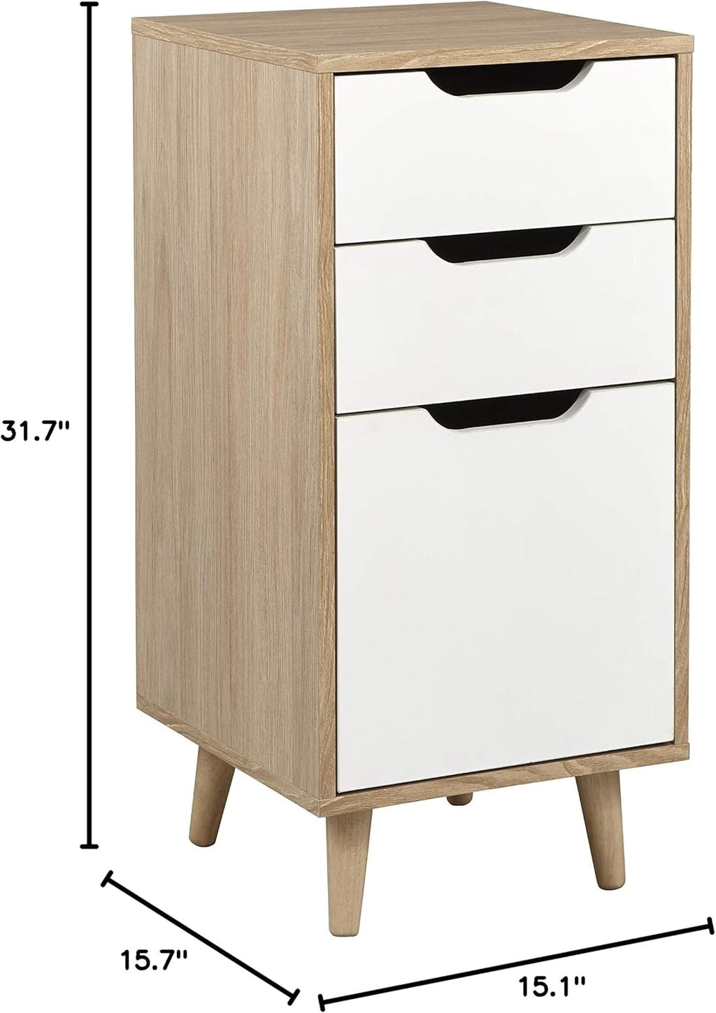 Natural White 2 Drawer Filing Cabinet P97557