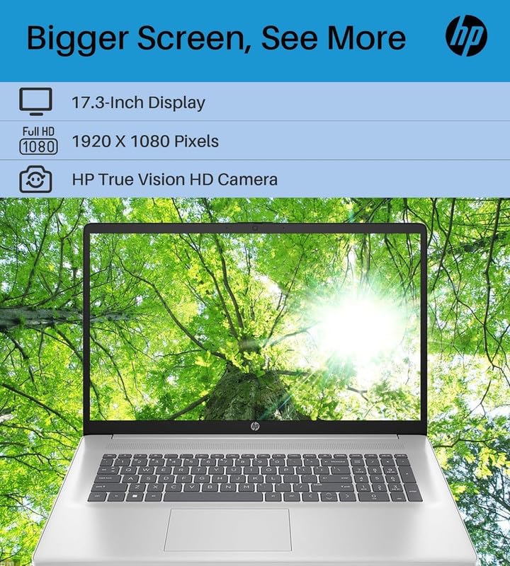 17.3'' FHD Widescreen Laptop with Intel 6-Core i3-1215U, 8GB DDR4, 1TB SSD, Natural Silver L815