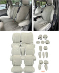 Gray Artificial Leather Seat Cover 3 Rows 8 Seaters D377136